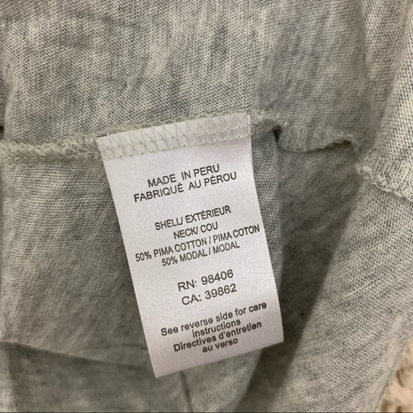 Theory Scoop Neck Heathered Gray T Shirt - Picture 8 of 8